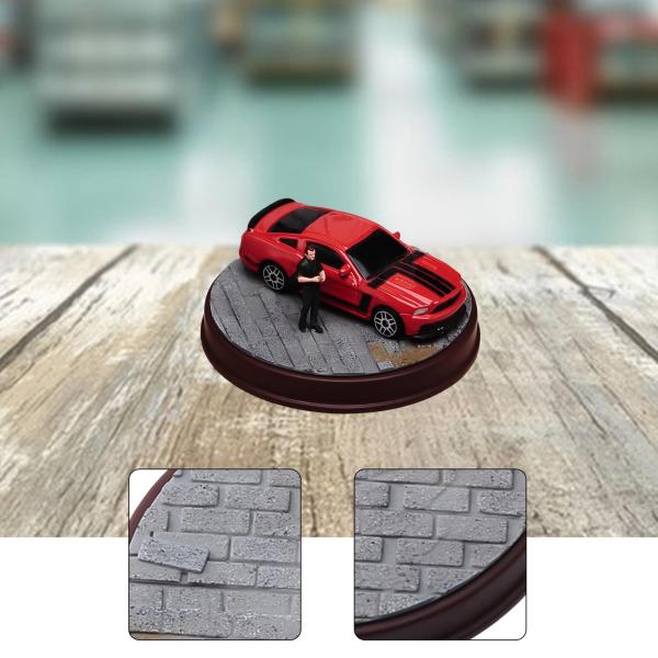 1/64スケール ミニカーモデル ディスプレイベース DIY 駐車場シーン 小型フィギュア用 カーモデル 8.5cm