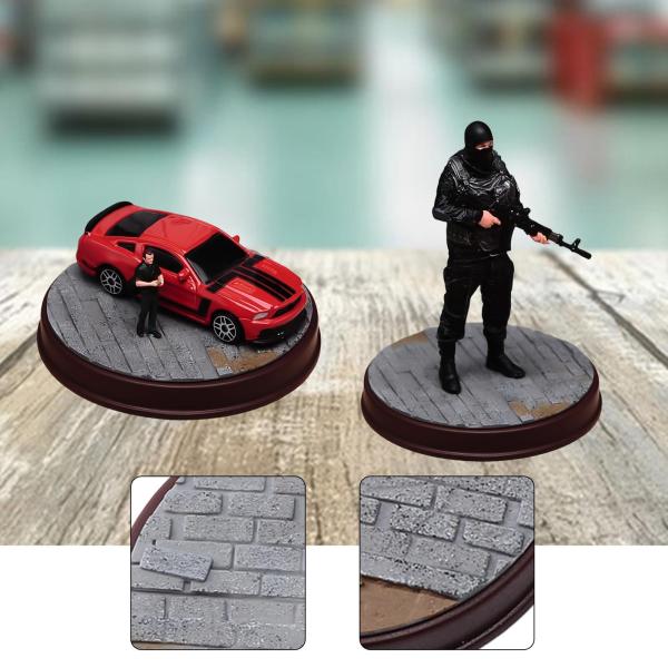 1/64スケール ミニカーモデル ディスプレイベース DIY 駐車場シーン 小型フィギュア用 カーモデル 8.5cm
