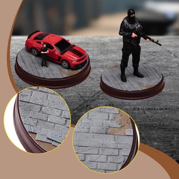 1/64スケール ミニカーモデル ディスプレイベース DIY 駐車場シーン 小型フィギュア用 カーモデル 8.5cm