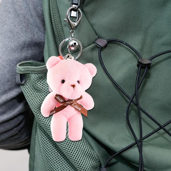 かわいいぬいぐるみクマのキーホルダー バックパック財布ペンダント