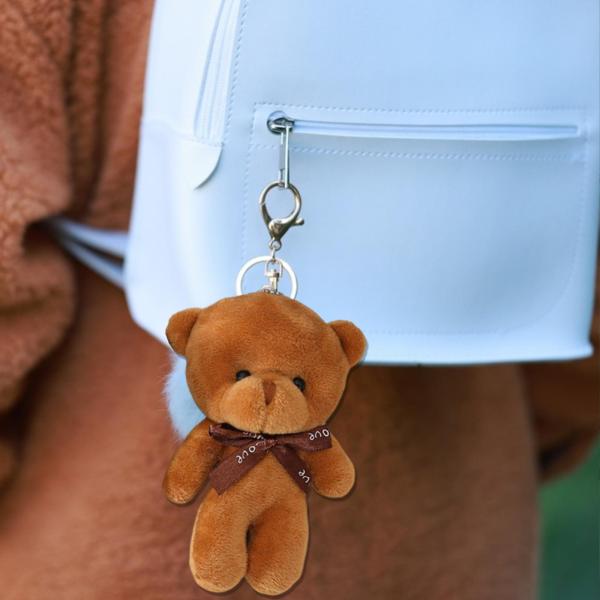 かわいいぬいぐるみクマのキーホルダー バックパック財布ペンダント