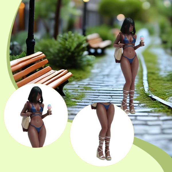 1:18 ビキニガールモデル ミニアイスクリームガールフィギュア 3D
