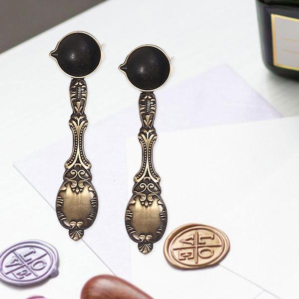 ワックスシーリングスプーン2本、お手入れ簡単、ワックスシールスプーン、招待状、アートクラフト用のワックスシーリング溶解スプーン。