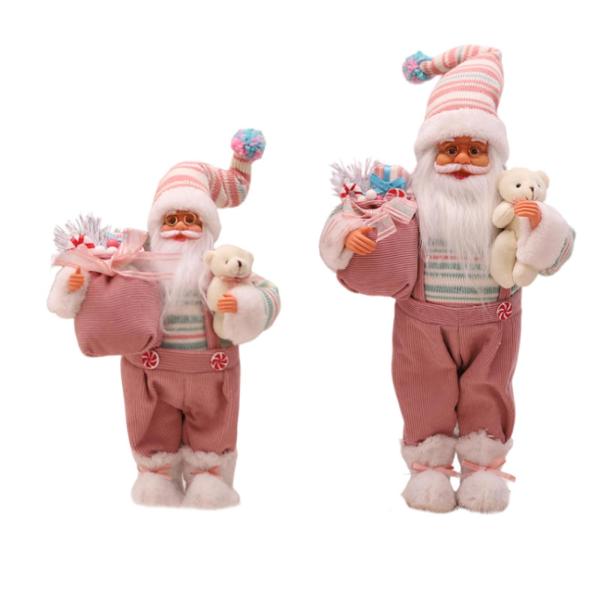 サンタクロースフィギュア 装飾 かわいい クリスマス デコレーション パーティー ショップ テーブル用 30CM