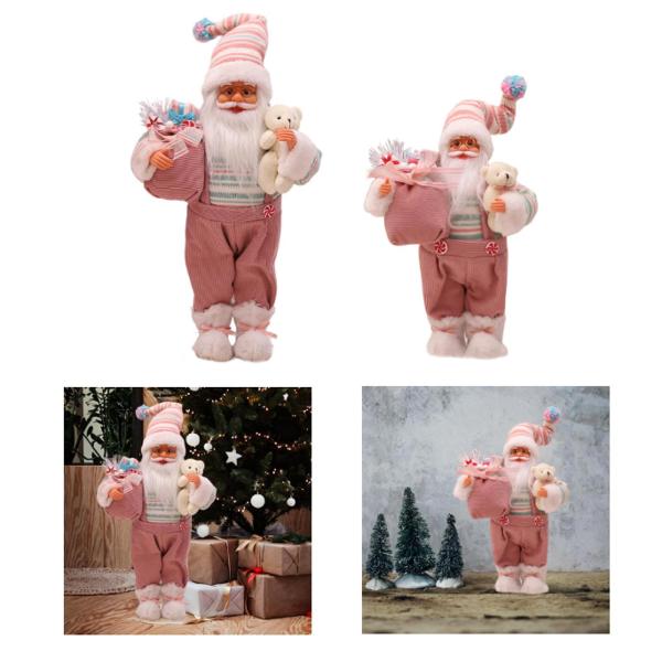 サンタクロースフィギュア 装飾 かわいい クリスマス デコレーション パーティー ショップ テーブル用 30CM