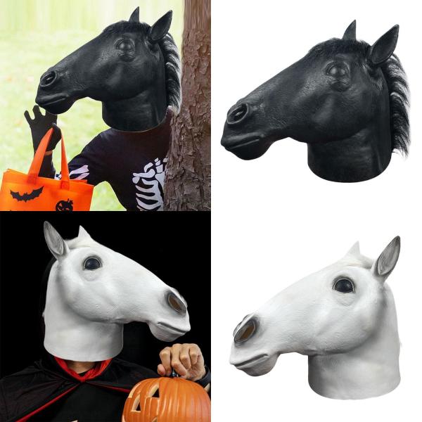ハロウィン 馬マスク ラテックス 動物マスク ロールプレイング 誕生日 仮装 ブラック