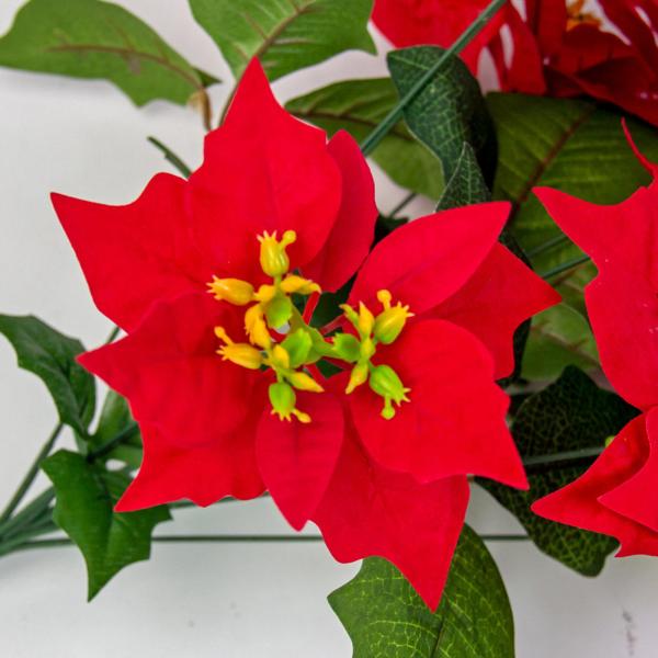 ポインセチアの花 人工ポインセチア 人工植物 クリスマスギフト センターピース 屋内 屋外 ガーデンポーチ用装飾