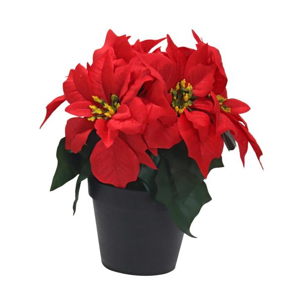 ポインセチアの花 人工ポインセチア 人工植物 クリスマスギフト センターピース 屋内 屋外 ガーデンポーチ用装飾