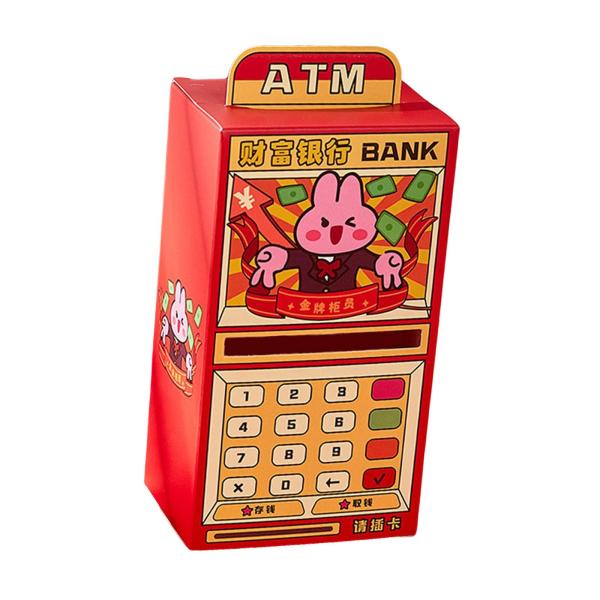 中国の旧正月赤い封筒パーティー用品ユニークなATM型の紅包ギフトバニー