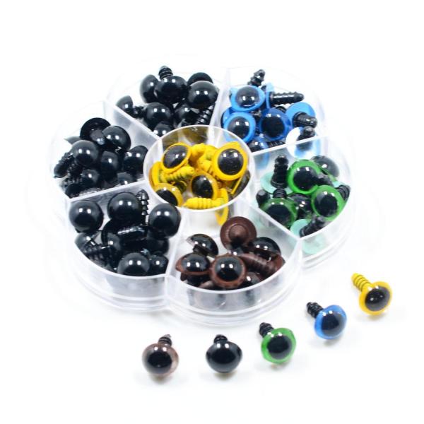 70ピース/個5色縫製人形テディDIY工芸品用安全アイズワッシャー8mm