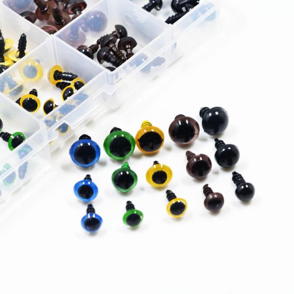 ベア/人形/工芸動物 DIYツール 8-12mｍ プラスチック 目玉 約140個