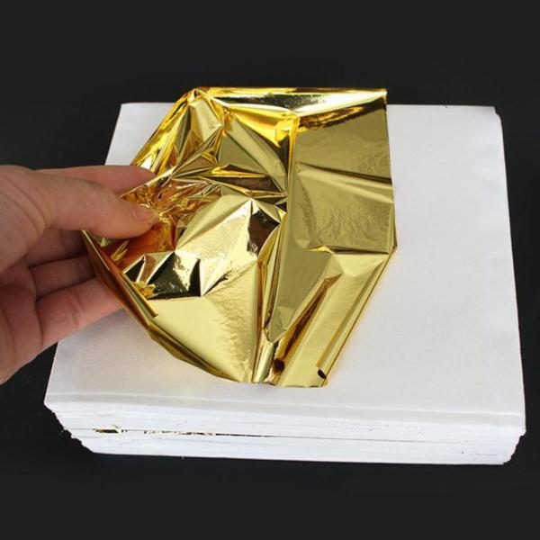 金箔 メッキ DIY スパンコール 約100個入り 約14x14cm