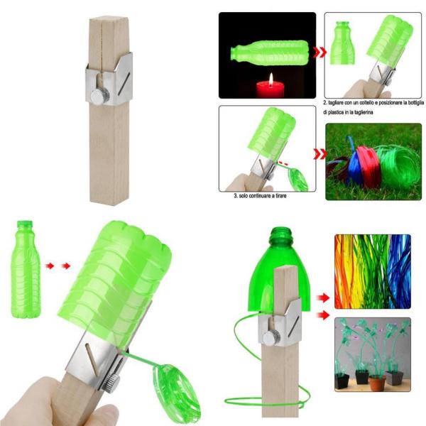 プラスチックボトルカッタープラスチックボトルロープツールポータブルDIYキットティブ屋外環境切削工具に適用ホームガーデン