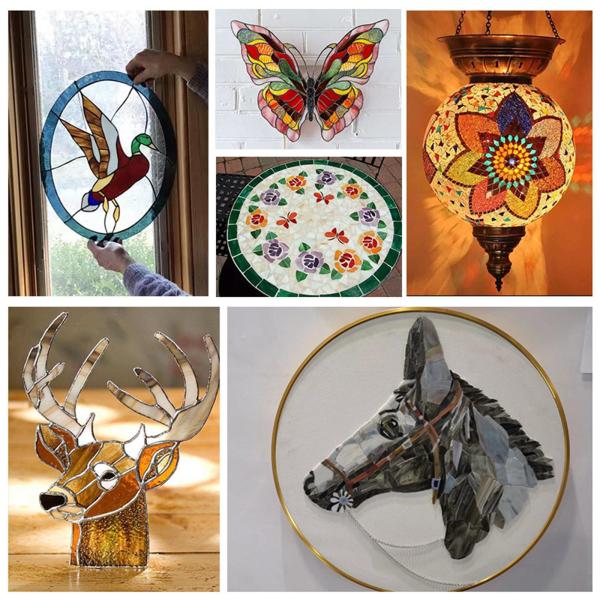 分類されたモザイク・タイルの不規則な形のきらめきのバルク クリスタル モザイク