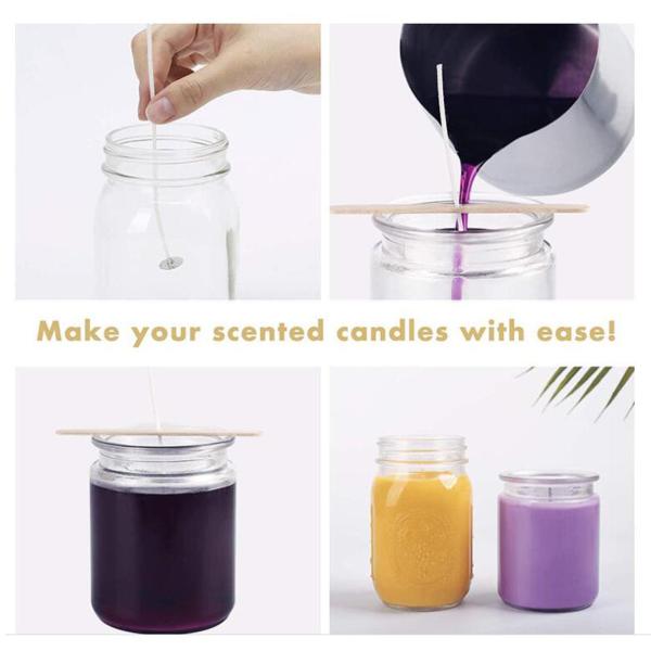 キャンドル作りキットDIYキャンドルクラフトツー注ぐポットウィックワックス作り