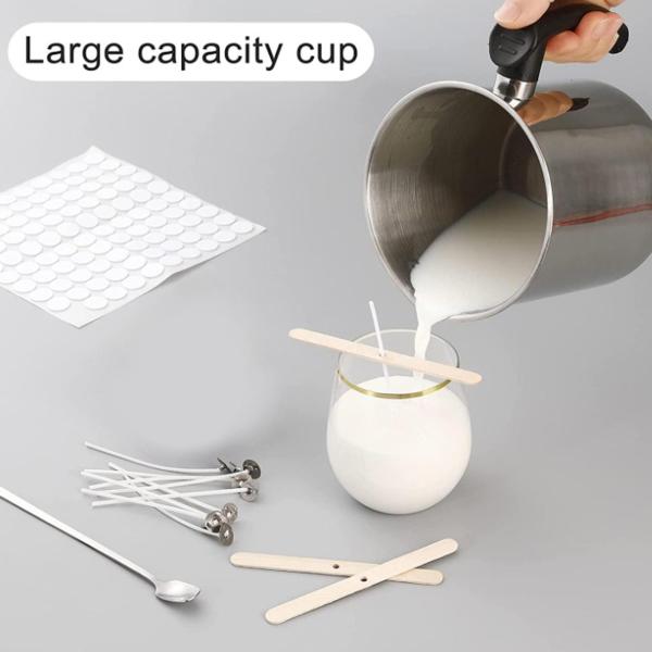 キャンドル作りキットDIYキャンドルクラフトツー注ぐポットウィックワックス作り