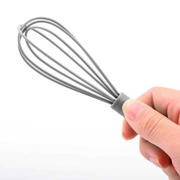 ブルー ミニ泡立て器 ノンスクラッチスモール調理器具を調理するシリコン泡立て器