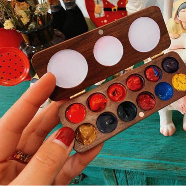 パレット トレイ、空の、ガッシュ、アクリル、油絵具用のペイント パレット コンテナー , 16 グリッド