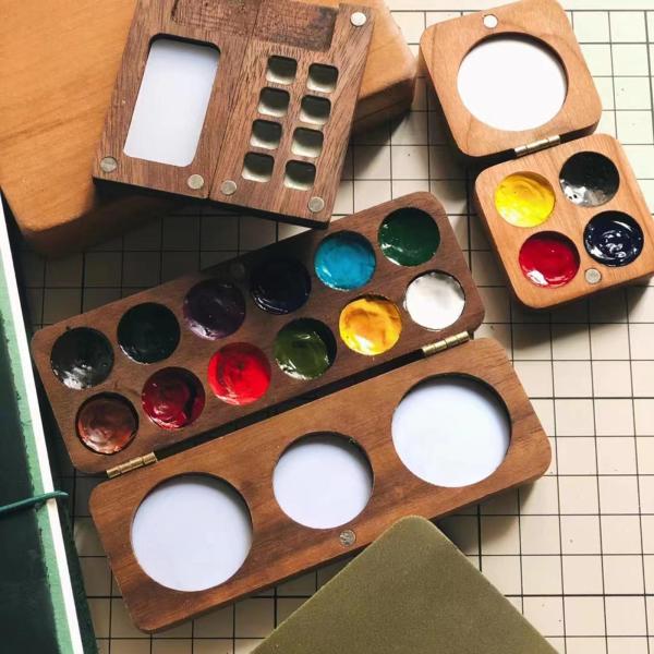 パレット トレイ、空の、ガッシュ、アクリル、油絵具用のペイント パレット コンテナー , 24 グリッド