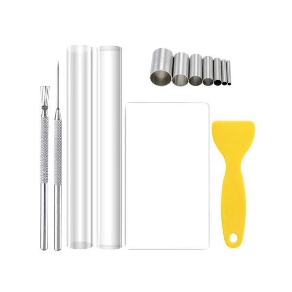 13x ポリマークレイカッターツール アクリルクレイローラー バッキングボード ニードルディテール アクリルシート モデル作成用 セラミッククレイ ハ