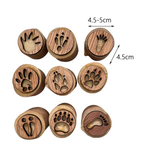 スタイル B .5-5cm キッズスタンプ アニマルトラックスタンプ 木製スタンプ キッズ 女の子用