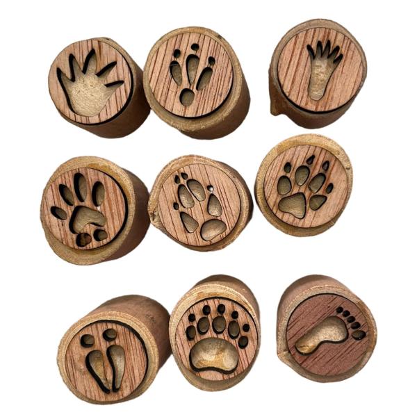 スタイル B .5-5cm キッズスタンプ アニマルトラックスタンプ 木製スタンプ キッズ 女の子用