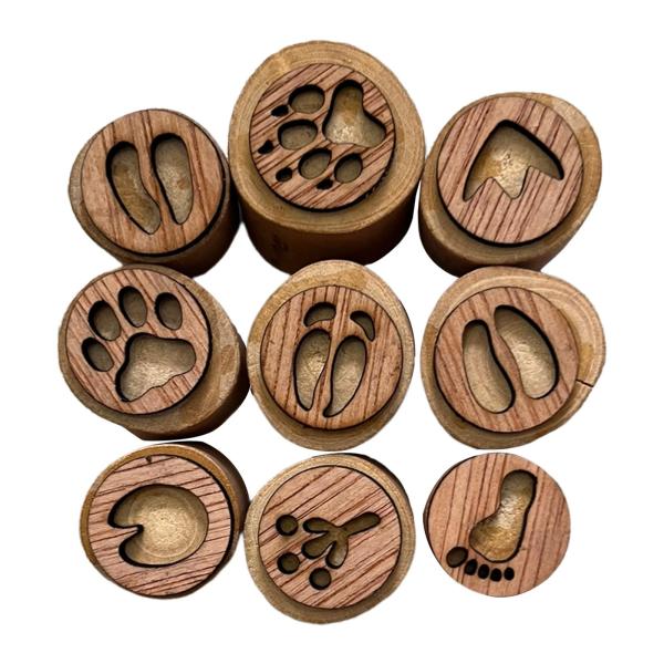 スタイル C .5-5cm キッズスタンプ アニマルトラックスタンプ 木製スタンプ キッズ 女の子用