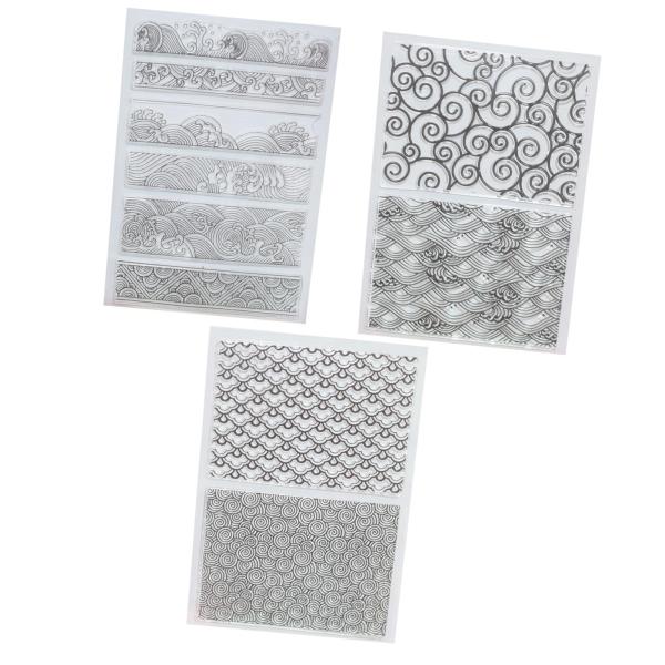 粘土スタンプテクスチャエンボスシート背景スタンプDIYポリマーパターン、装飾スクラップブッキングクラフトフォトフレームシリコーンスタンプクラフト