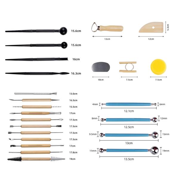 40 個粘土ツール粘土彫刻ツールボールスタイラスドットツール粘土彫刻ツールセットモデリング彫刻大人子供用