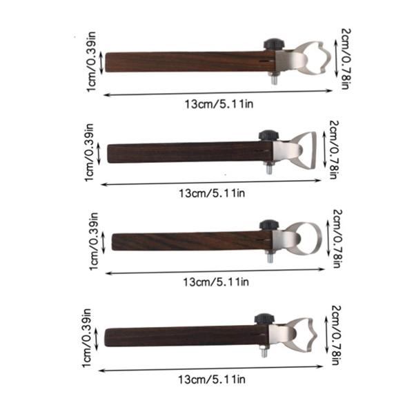 陶器カップハンドル形状ツール 粘土彫刻 木製ハンドル削り ポータブル陶器ハンドル作成ツール 粘土彫刻 4個