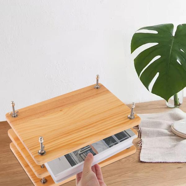 木製製本機、製本ツール、ポータブルで安定した製本機、家庭でのDIY製本、グリーティングカード、ラベル用