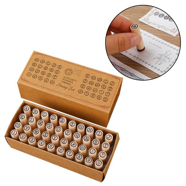 40x アルファベットスタンプ 装飾スタンパー ジャーナリング スクラップブック DIY クラフト スタイル A
