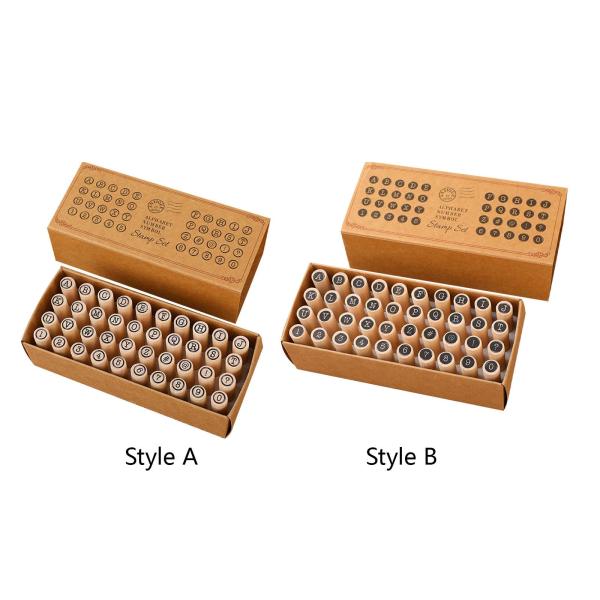 40x アルファベットスタンプ 装飾スタンパー ジャーナリング スクラップブック DIY クラフト スタイル A