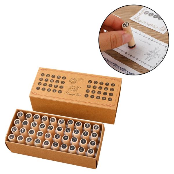 40x アルファベットスタンプ 装飾スタンパー ジャーナリング スクラップブック DIY クラフト スタイル B