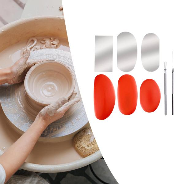 陶器粘土リブ、便利な陶器トリミングツール、ポータブル陶器粘土彫刻ツール