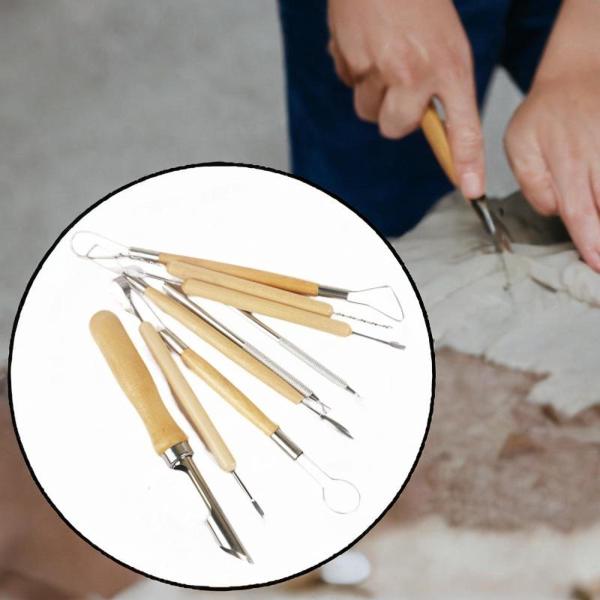 粘土彫刻ツール 陶芸ツール スムージングビルディング 大人 子供用 モデリング シェーピング DIY クラフト 彫刻ツールセット 9個