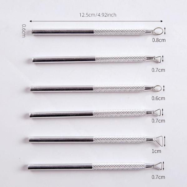 陶器粘土彫刻ツール 粘土モデリングツール プロフェッショナルDIYアートクラフト 彫刻アクセサリー用 6個