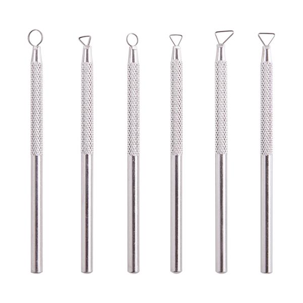 陶器粘土彫刻ツール 粘土モデリングツール プロフェッショナルDIYアートクラフト 彫刻アクセサリー用 6個