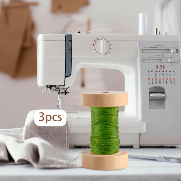 3個入り 裁縫用ボビン 使いやすい 刺繍 木製プロジェクト 木製空スプール 大 B