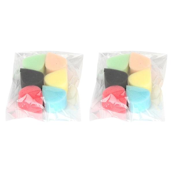 フェイスペイントスポンジ 12個 子供用フェイスペイント用品 ボディペイントスポンジ フェイスペイントクラフト ハロウィンメイクアップアート作品用