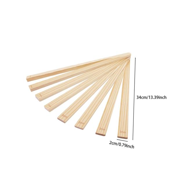 ローリングマッドスティックガイド 8個 マッドボードガイド 測定ストリップ クラフト 実用粘土ローリングピンガイド ローラーガイド