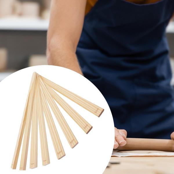 ローリングマッドスティックガイド 8個 マッドボードガイド 測定ストリップ クラフト 実用粘土ローリングピンガイド ローラーガイド