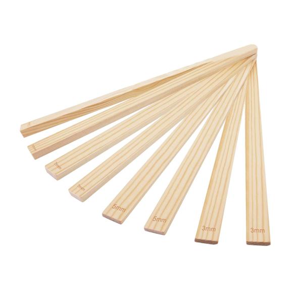 ローリングマッドスティックガイド 8個 マッドボードガイド 測定ストリップ クラフト 実用粘土ローリングピンガイド ローラーガイド