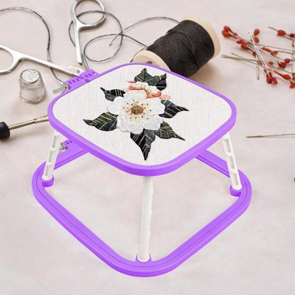 二段刺繍ホルダー 刺繍ツール 裁縫工芸用 針仕事用 小型