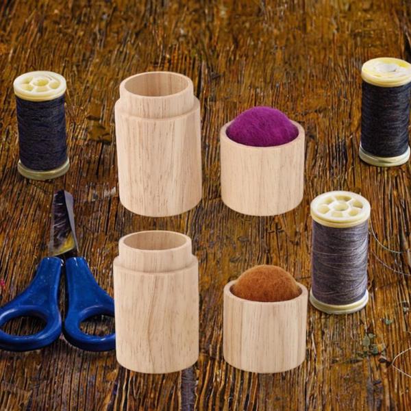 裁縫アクセサリー コンパクト針挿入キット 裁縫必需品 ステッチワーク パープルブラウン