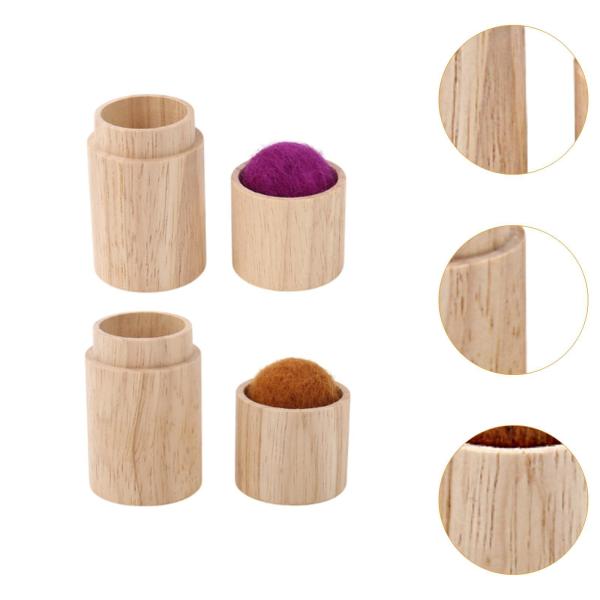 裁縫アクセサリー コンパクト針挿入キット 裁縫必需品 ステッチワーク パープルブラウン