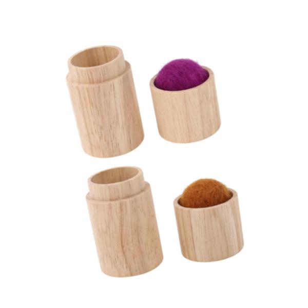 裁縫アクセサリー コンパクト針挿入キット 裁縫必需品 ステッチワーク パープルブラウン