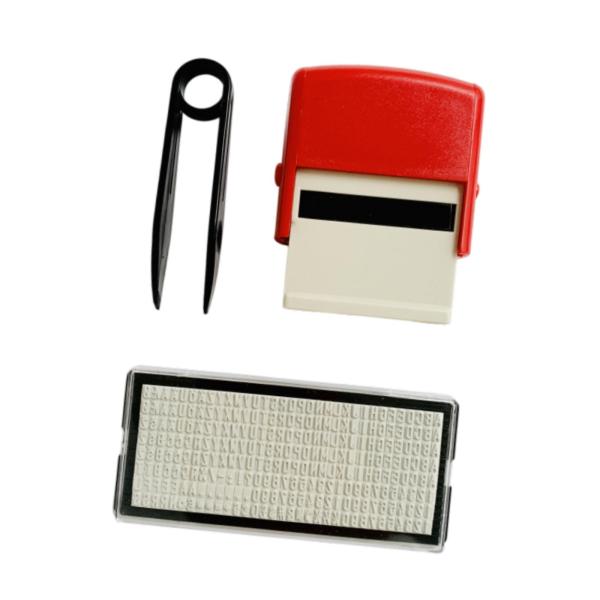 スロットフリップバックインクスタンプインキングスタンプDIYカスタムステーションミニ番号レターDIYスタンプセット親のための印刷スタンプ , 赤, 1