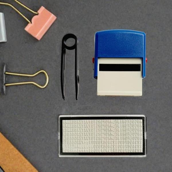 スロットフリップバックインクスタンプインキングスタンプDIYカスタムステーションミニ番号レターDIYスタンプセット親のための印刷スタンプ , 青, 1