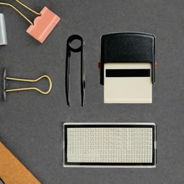 スロットフリップバックインクスタンプインキングスタンプDIYカスタムステーションミニ番号レターDIYスタンプセット親のための印刷スタンプ , 黒, 1